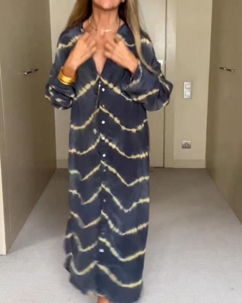 Chiara | Boho-Maxikleid mit V-Ausschnitt und fließendem Schnitt