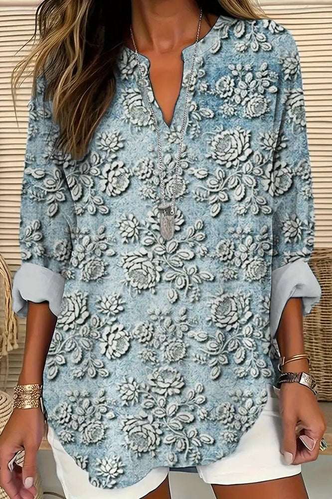 Eileen | Bluse mit floralem Akzent und entspannter Passform