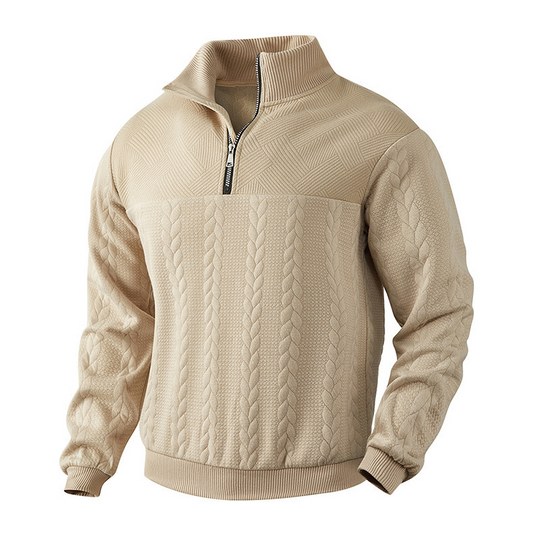 Rafael | Herrenpullover im Vintage-Stil mit Zipper