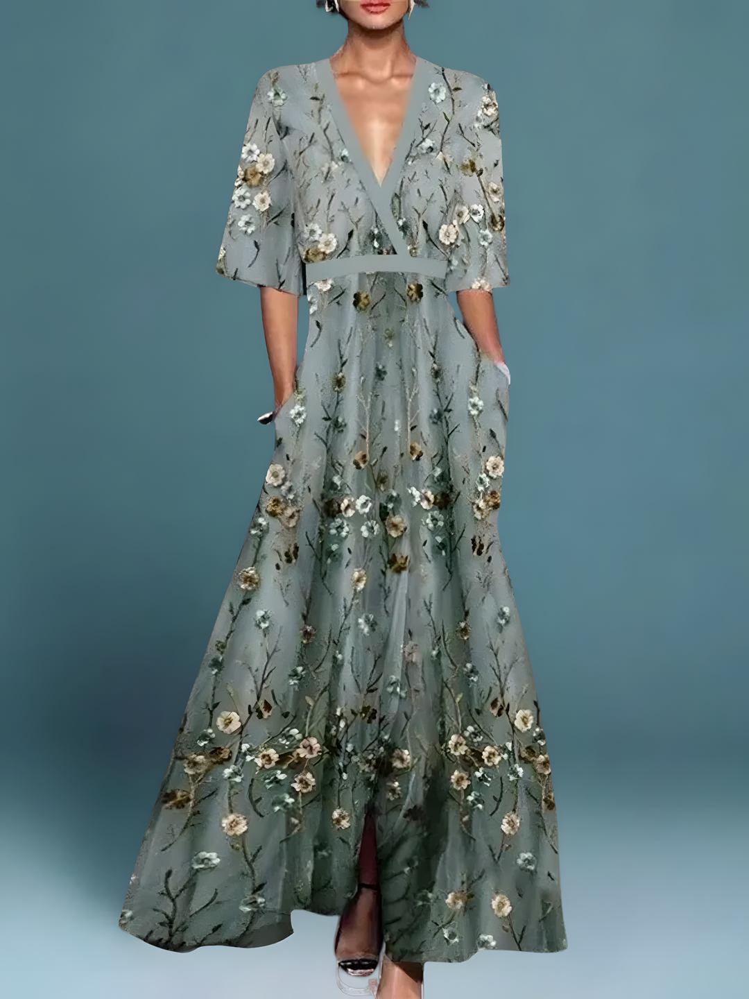 Cornelia | Elegante Sommerrobe mit fließendem Schnitt