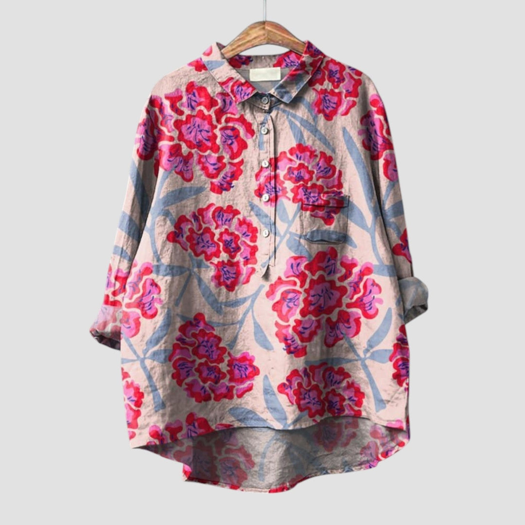 Cilly | Ausdrucksstarke Bluse mit floraler Eleganz