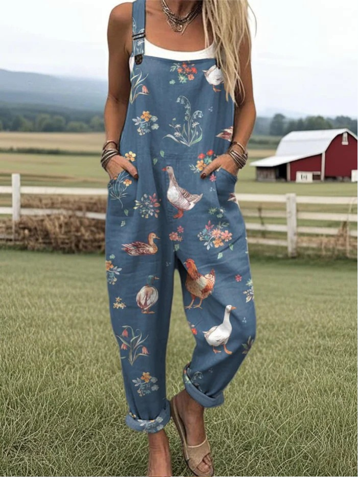 Marion | Luftige Vintage-Jumpsuit mit weitem Bein