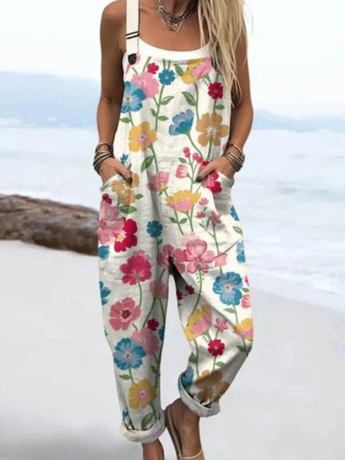 Andrea | Locker geschnittene Sommer-Overall mit Vintage-Flair