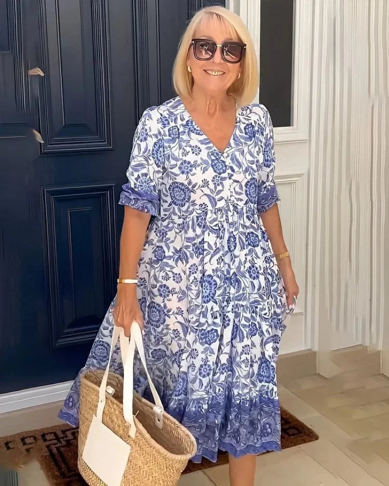 Wiebke | Feminines Midikleid mit lockerem Schnitt