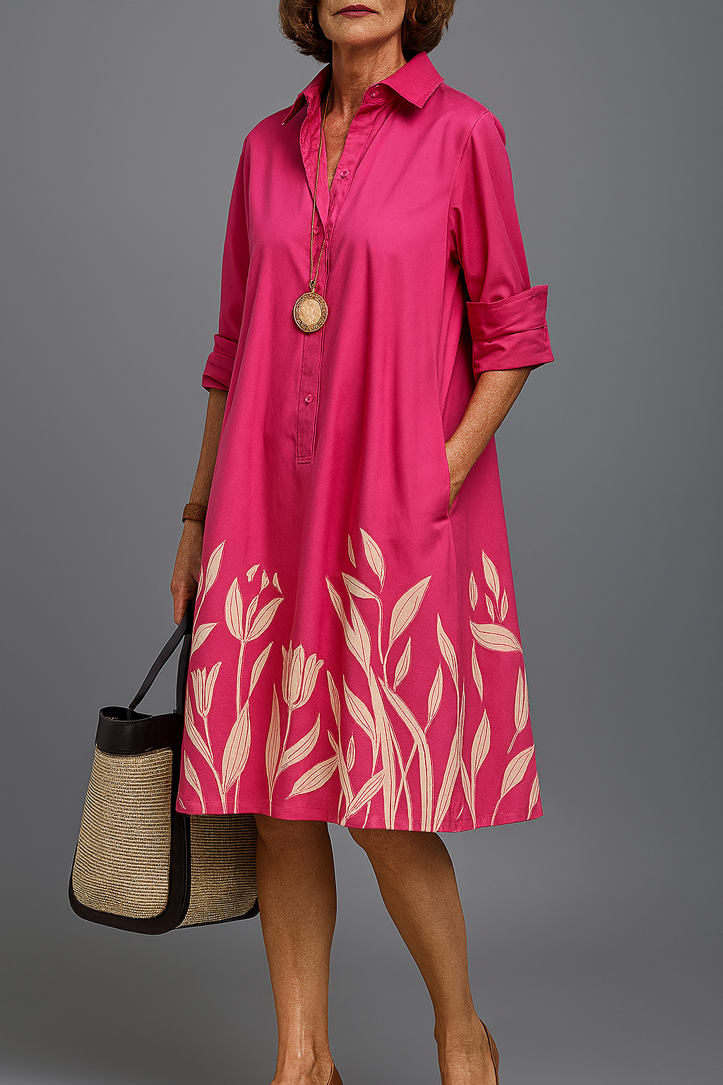 Alexia | Midi-Kleid mit floraler Eleganz