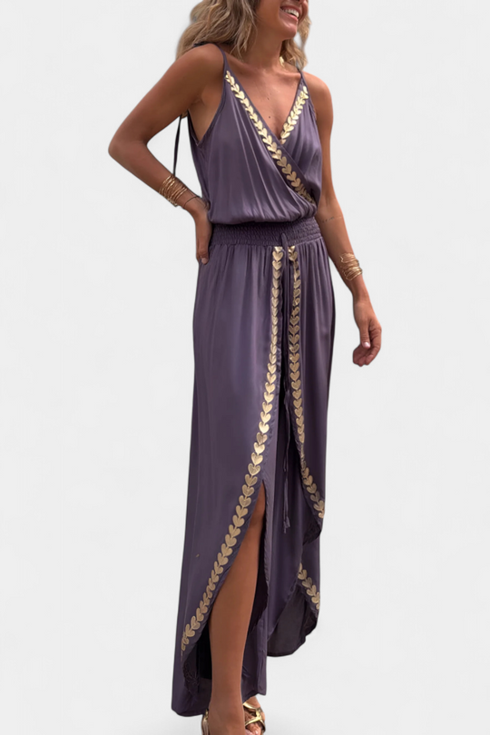 Donatila | Luftiger Jumpsuit mit goldenen Details
