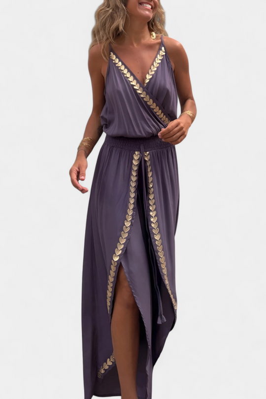 Donatila | Luftiger Jumpsuit mit goldenen Details