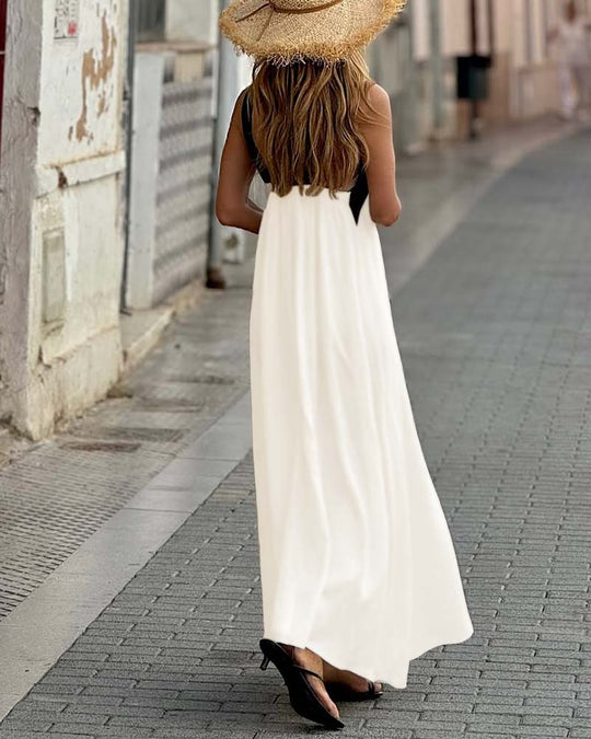 Sienna | Elegantes Kleid mit Rückenausschnitt und Wickelkragen