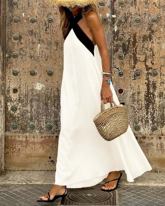 Sienna | Elegantes Kleid mit Rückenausschnitt und Wickelkragen