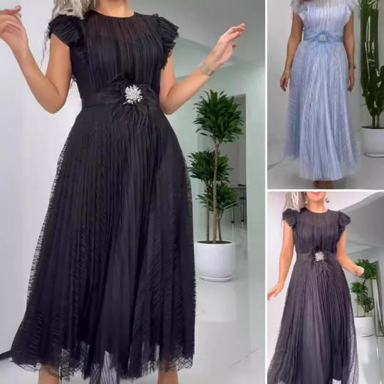 Sukienka | Elegantes Chiffon-Kleid mit tailliertem Schnitt
