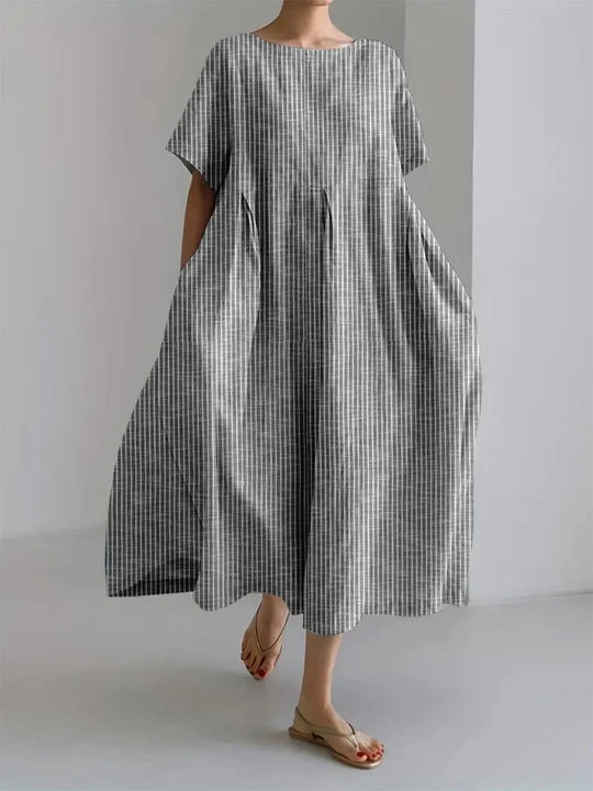 Margarete | Gestreiftes Freizeitkleid mit Retro-Charme