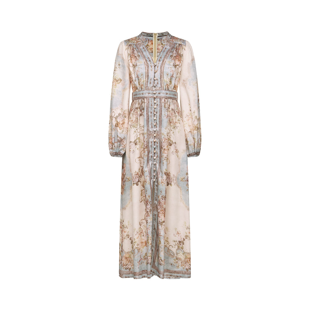 Sophie | Luftiges Midikleid mit Blumenprint und Faltendetail