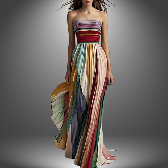 Asia | Langes Kleid aus weichem Stoff