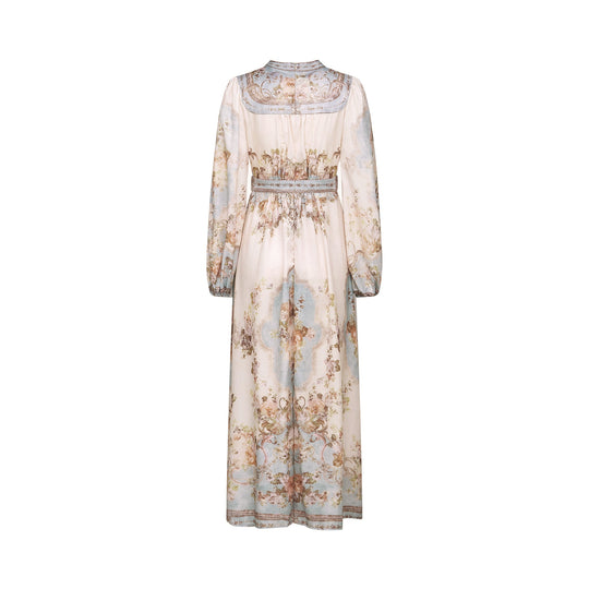Sophie | Luftiges Midikleid mit Blumenprint und Faltendetail