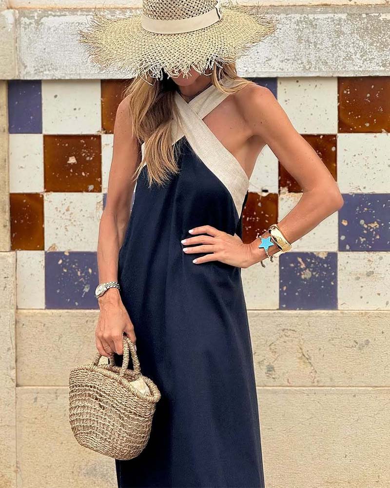 Sienna | Elegantes Kleid mit Rückenausschnitt und Wickelkragen