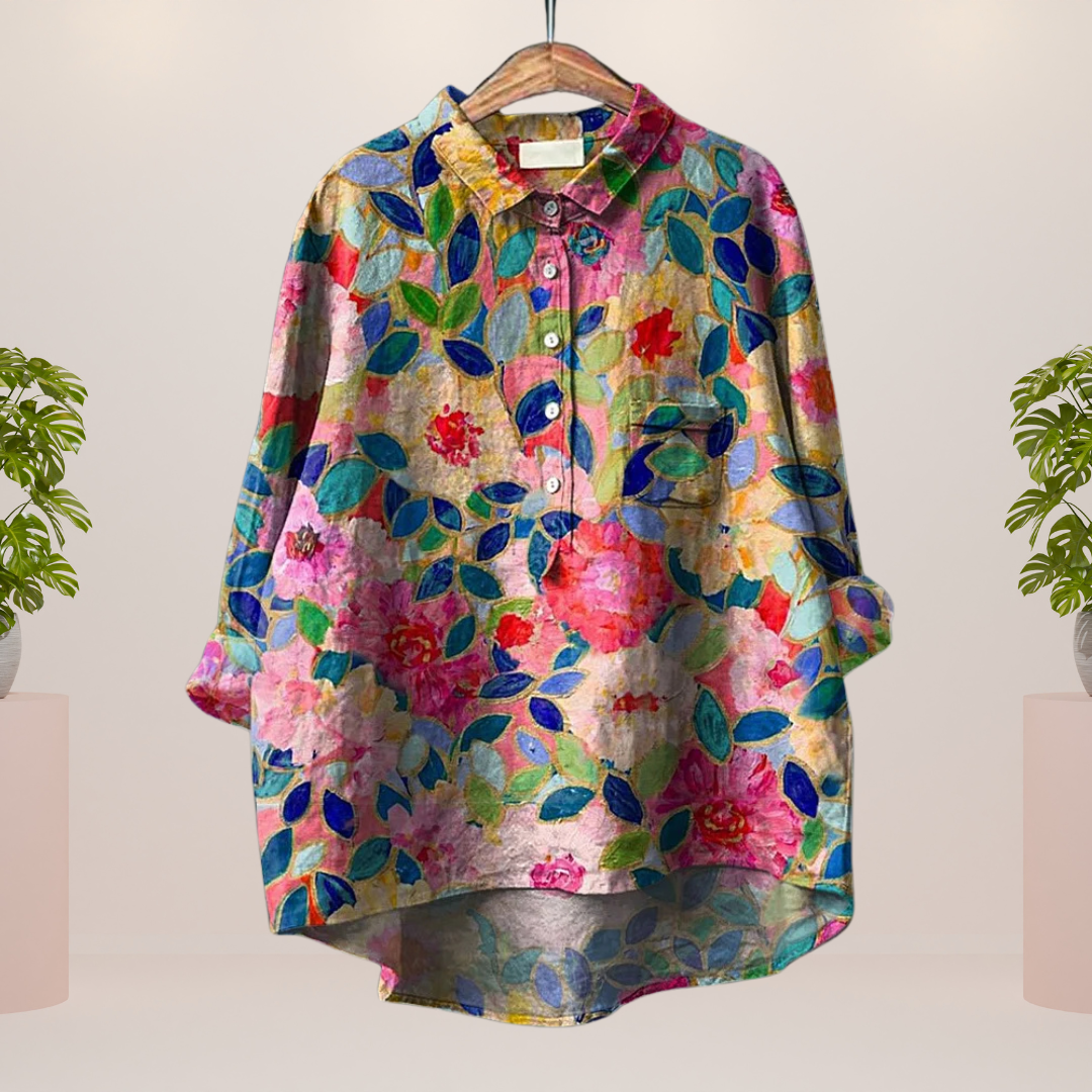 Freya | Trendiges Shirt mit modischem Kunstprint