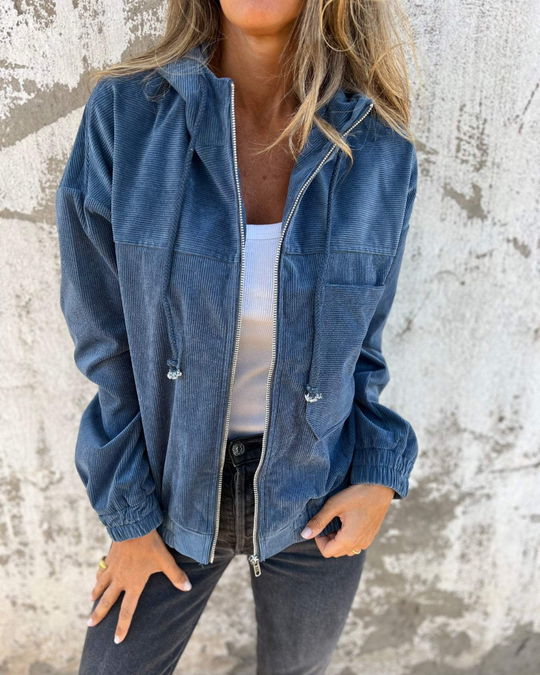 Marion | Cordjacke mit Kapuze und Retro-Flair für Frauen
