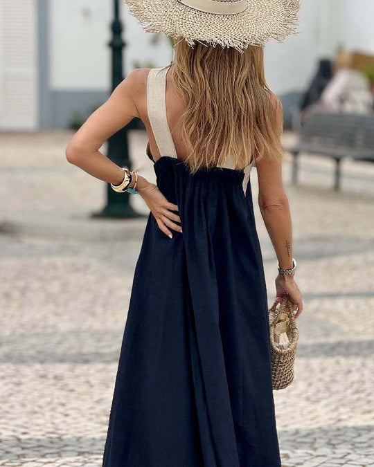 Sienna | Elegantes Kleid mit Rückenausschnitt und Wickelkragen