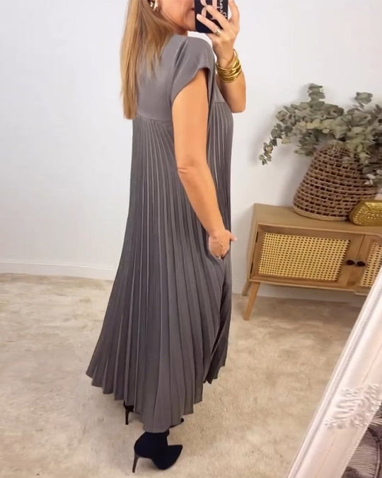 Jolijn | Locker fallendes Kleid mit Taschen & Faltenstruktur