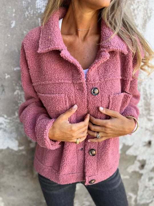 Luna | Kurze Wolljacke mit Reverskragen