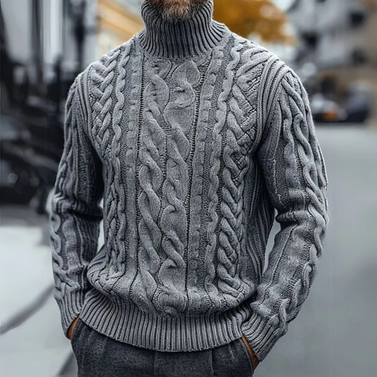 Adriano | Vintage-Pullover mit Zopfmuster