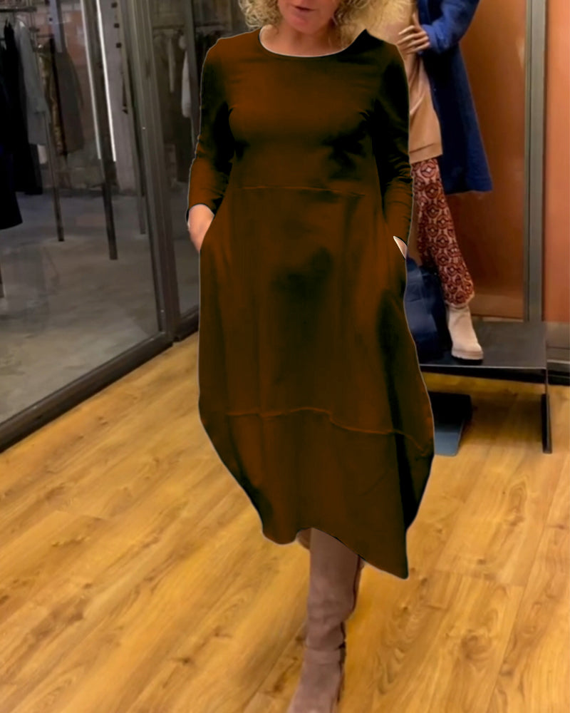 Clara | Elegantes Midikleid mit praktischen Taschen