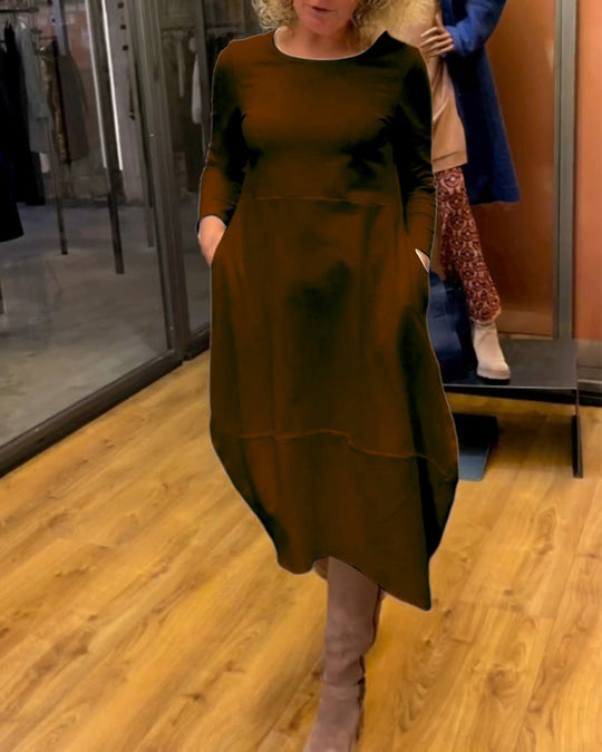 Clara | Elegantes Midikleid mit praktischen Taschen