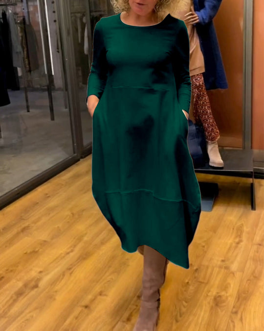Clara | Elegantes Midikleid mit praktischen Taschen