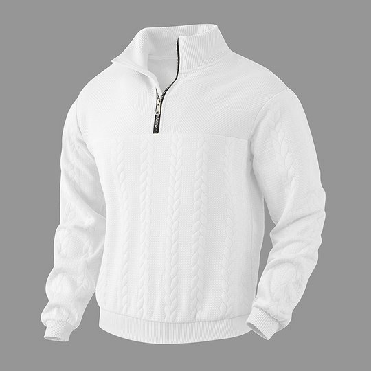 Rafael | Herrenpullover im Vintage-Stil mit Zipper