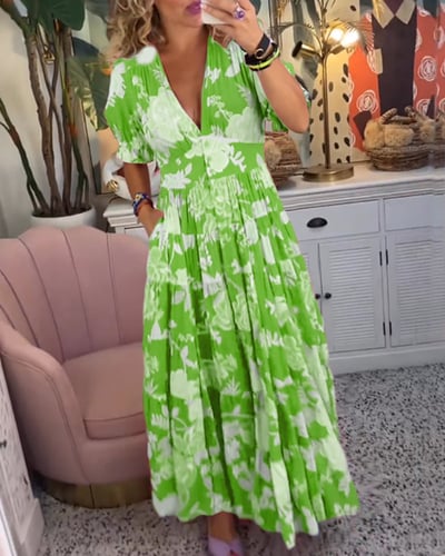 Elina | Langes Blumen-Kleid für einen eleganten Look