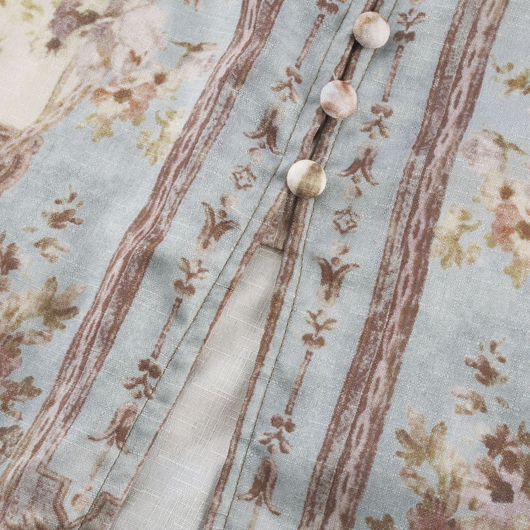 Sophie | Luftiges Midikleid mit Blumenprint und Faltendetail