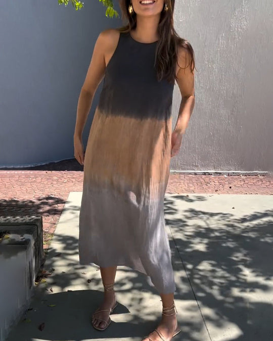 Yvonne | Ärmelloses Ombre-Sommerkleid mit modernem Stil