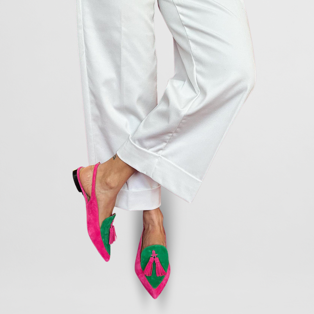 Irmgard | Farbige Loafer mit femininer Spitze