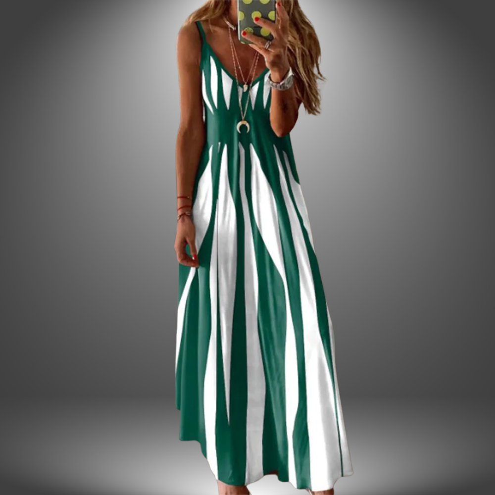 Angela | Handgefertigtes langes Kleid für den Alltag