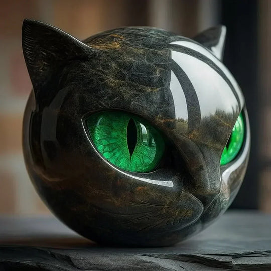 Mystica | Dekorative Katzenskulptur mit faszinierendem Blick