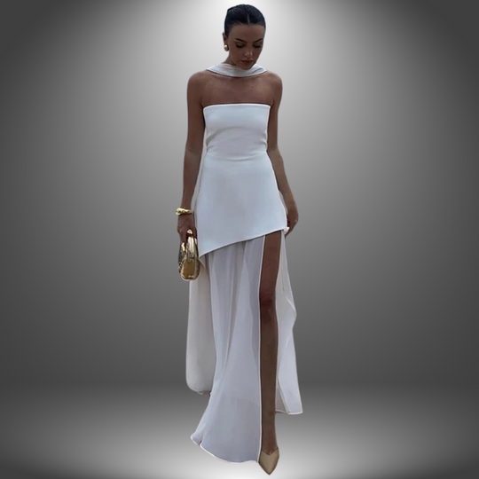 Bianca | Fließendes handgefertigtes Kleid für den Abend