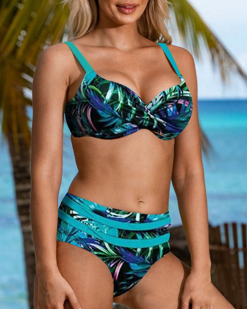 Eva | Gerüschter High-Waist-Bikini für sonnige Urlaubstage