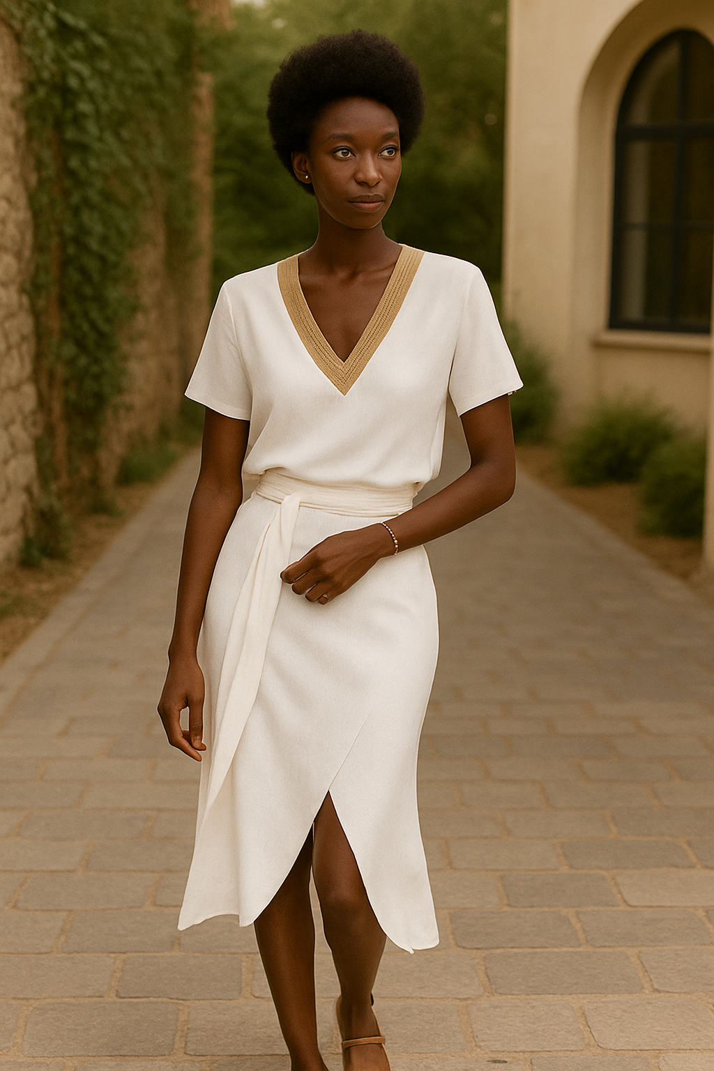 Alina | Elegantes Sommerkleid mit femininer Wickeloptik