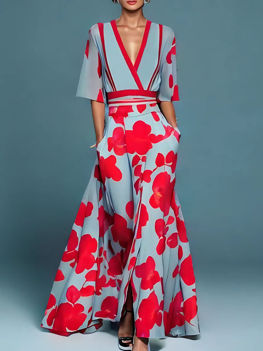 Elise | Elegantes Wickelkleid mit floralem Muster