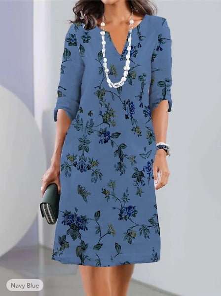 Marina | Doppeltes Tunika-Kleid mit floralem Print