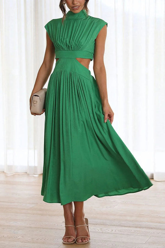 Quincy | Modernes Sommerkleid mit Cut-Out und Taschen