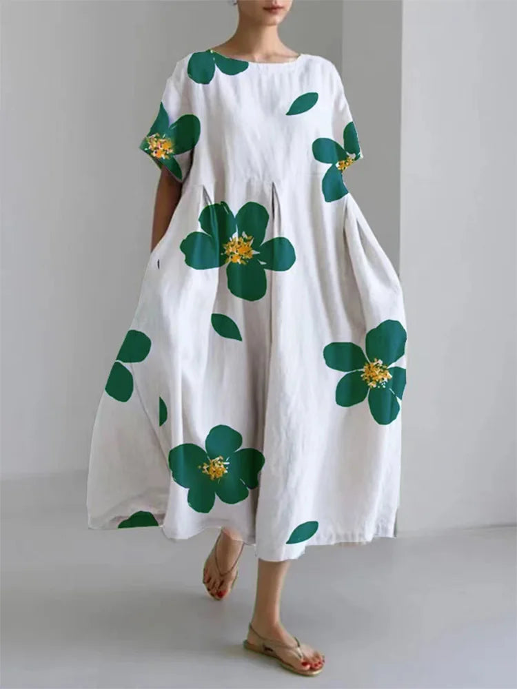 Wanda | Sommerkleid mit floralem Muster und fließendem Schnitt