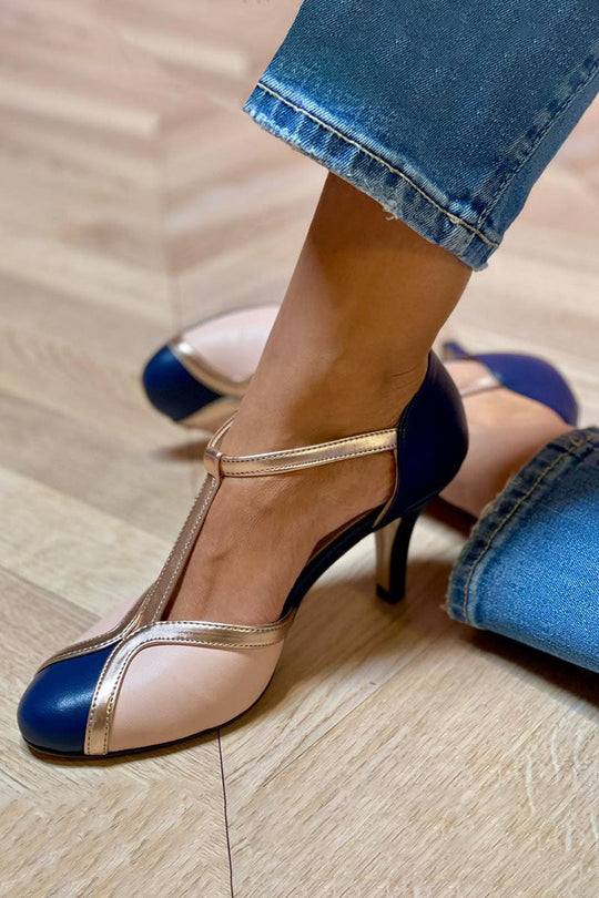 Rosalie | Feminine T‑Strap Pumps mit rundem Zehenbereich