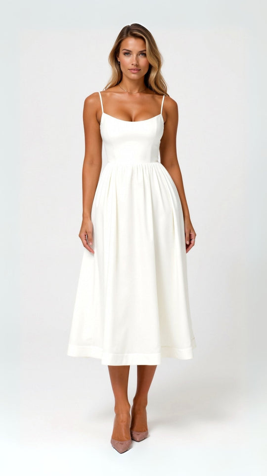 Tamara | Fließendes Midikleid mit femininer Silhouette