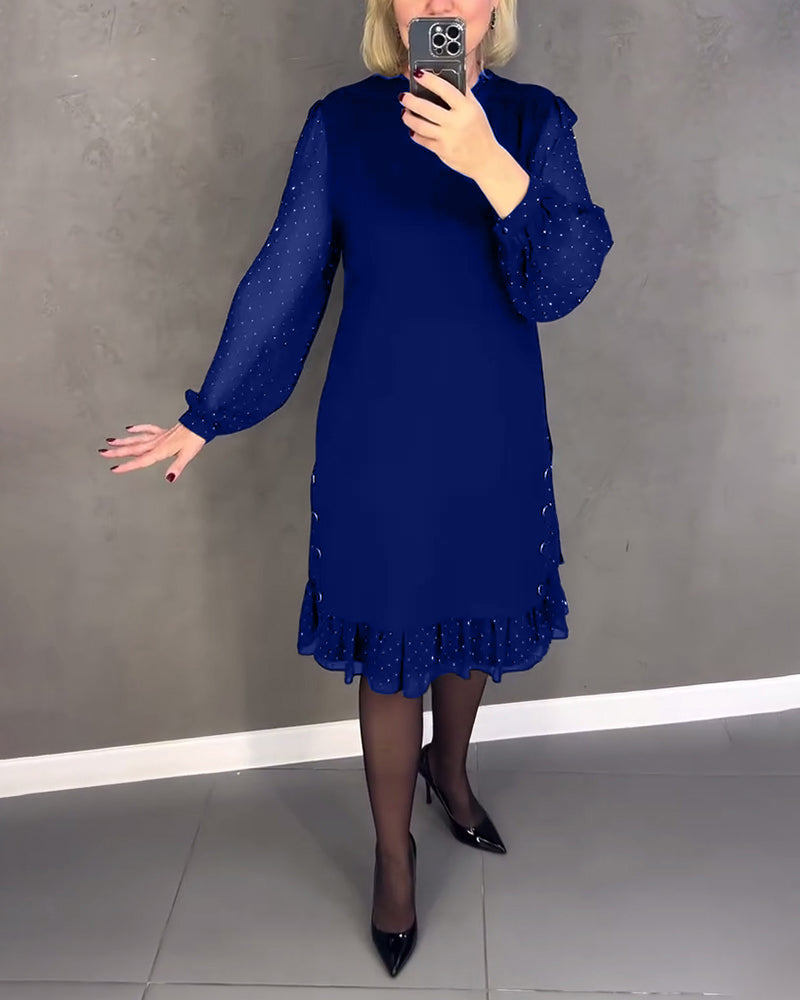Lara | Feminines Kleid mit Tupfenärmeln für besondere Anlässe