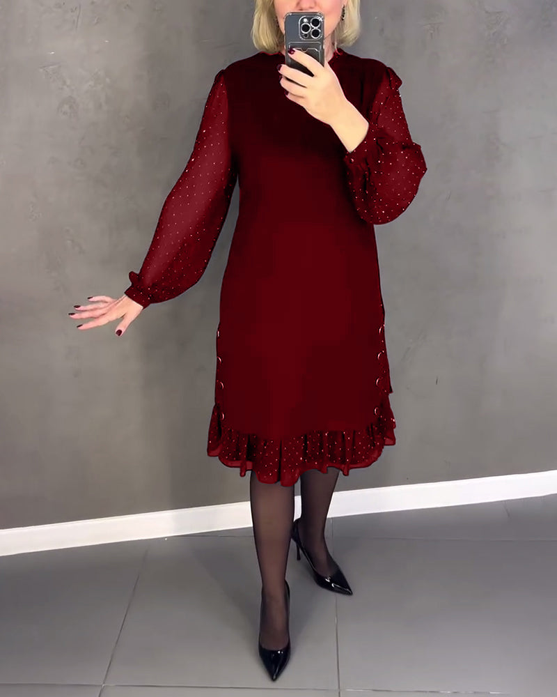 Lara | Feminines Kleid mit Tupfenärmeln für besondere Anlässe