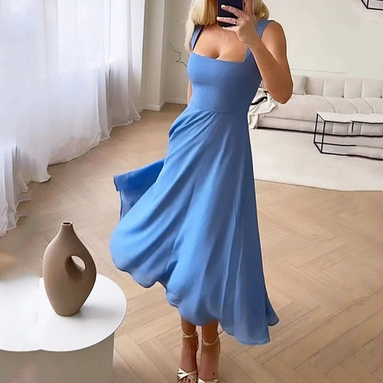 Johanna | Ärmelloses Midikleid mit fließender Passform