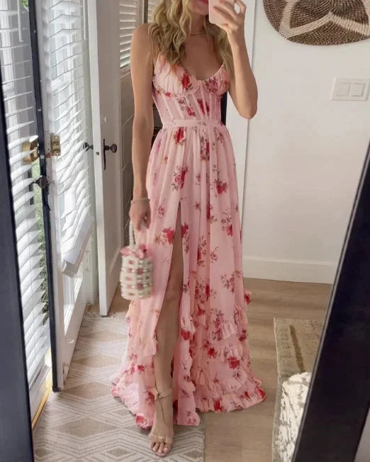 Maria | Midikleid mit Blumenprint und schmeichelnder Passform