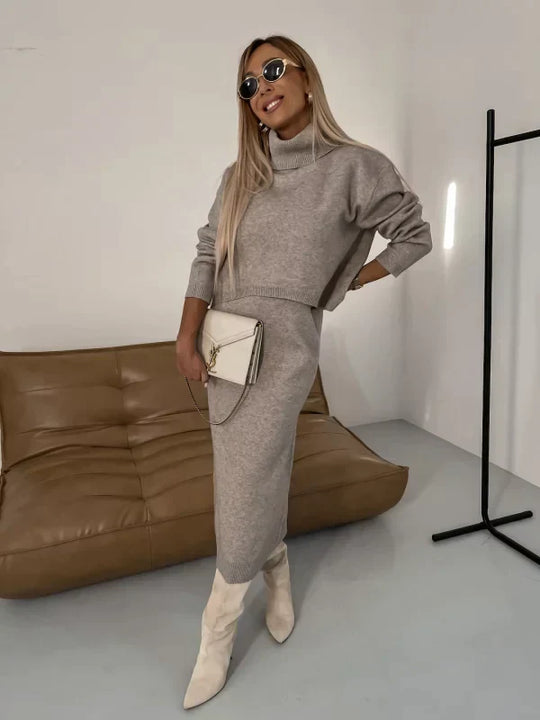 Sonja | Kleid mit Rollkragenpullover