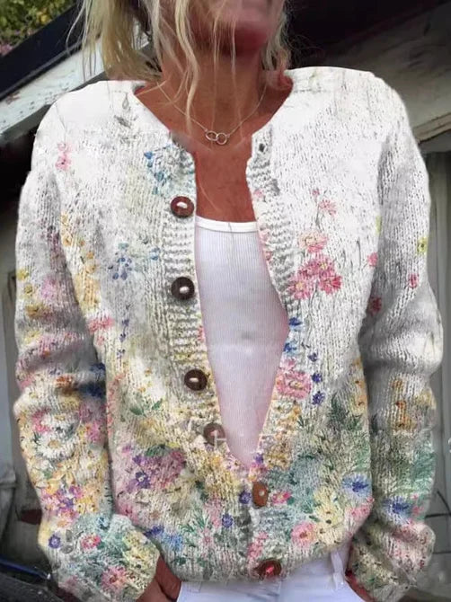 Cassidy | Zeitloser Cardigan mit floralem Design